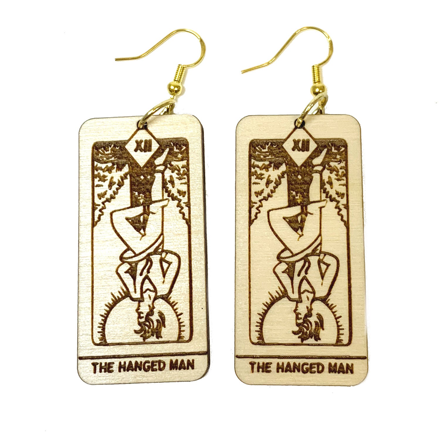 The Hanged Man Tarot Card Dangle Earrings – Glowforge Shop