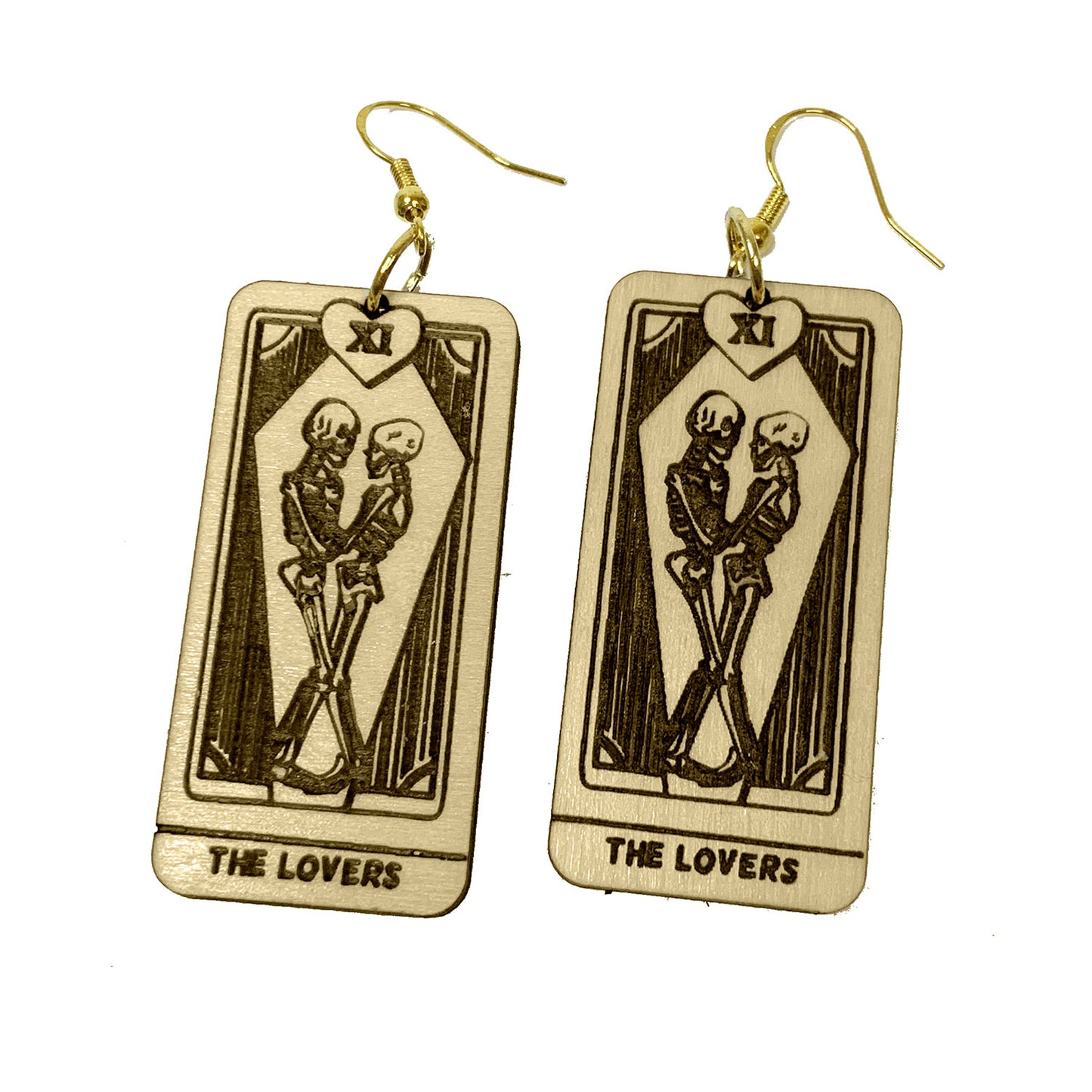 The Lovers Tarot Card Dangle Earrings