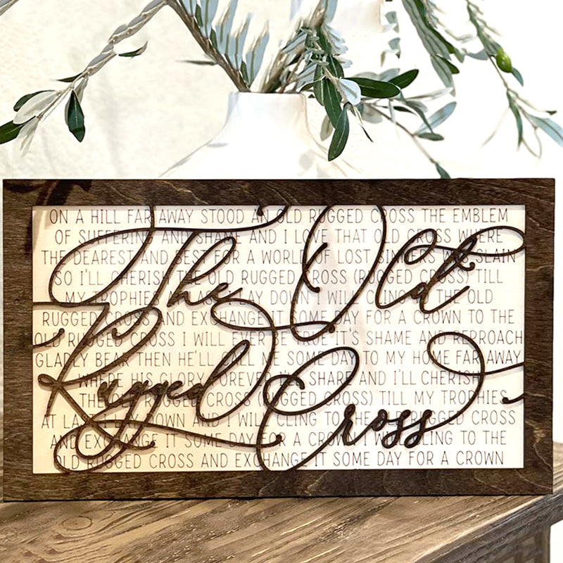 Old Rugged Cross Sign The Old Rugged Cross Sign – Glowforge Shop