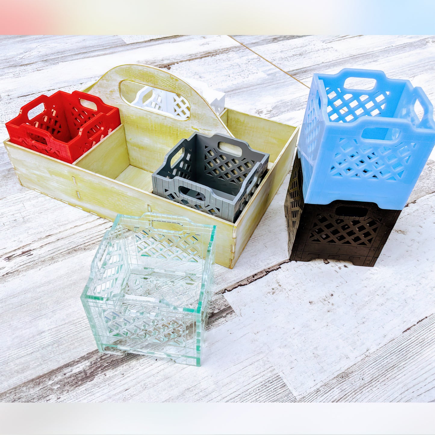 Transport Caddy For Small Milk Crates