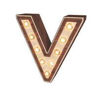 Light-up Marquee Letter Display "V"