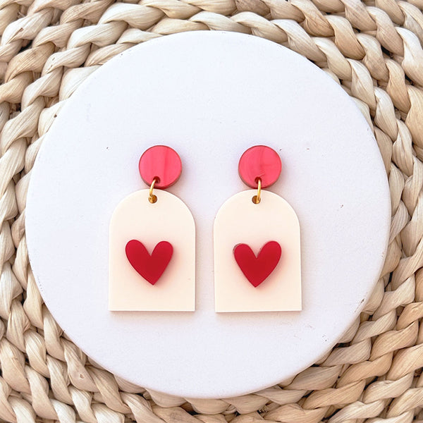 Valentine Heart Earrings – Glowforge Shop