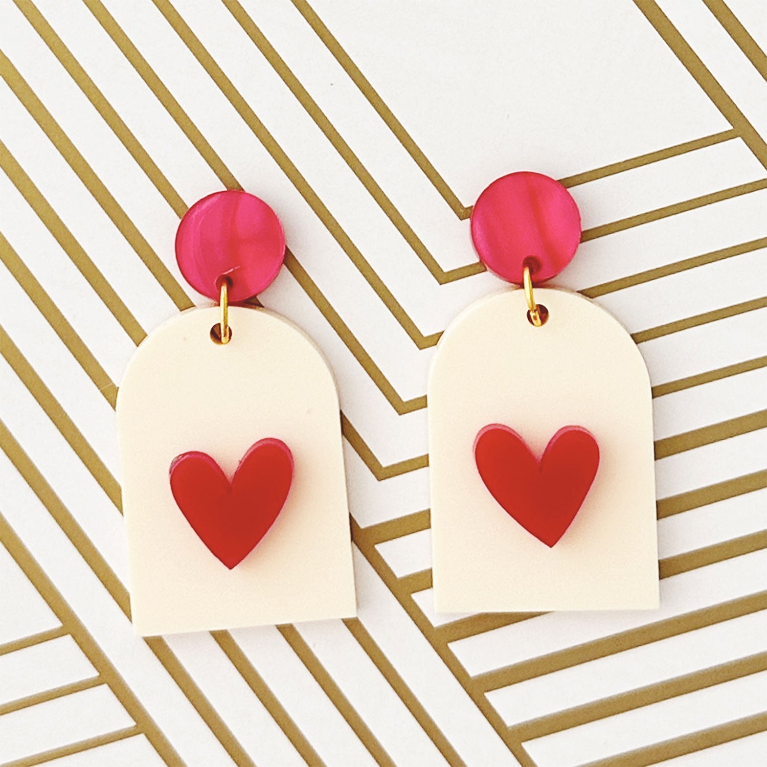 Valentine Heart Earrings – Glowforge Shop