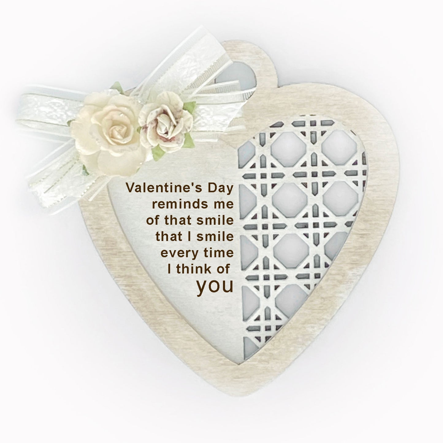 Valentine's Day Heart-Shaped Rattan Tags (Set of 6)