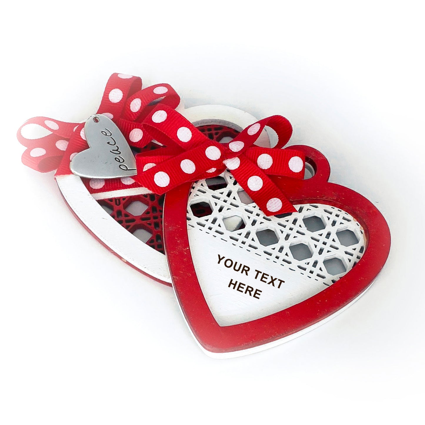 Valentine's Day Heart-Shaped Rattan Tags (Set of 6)