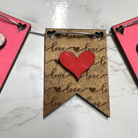 Valentines Heart Banner and Heart Frame