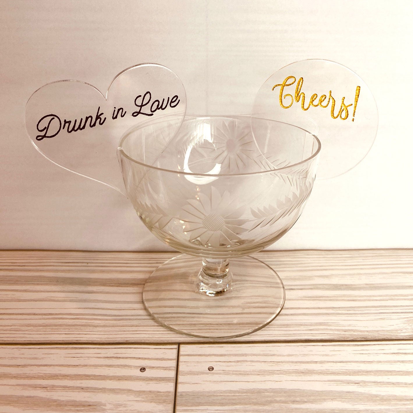 Digital SVG Crown Champagne Glass Markers, Drink Markers, Wedding Favors,  Wine Glass Markers. NON-COMMERCIAL Use Only. 