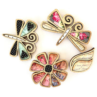 Whimsical Dragonfly Magnet Collection (Set of 4)