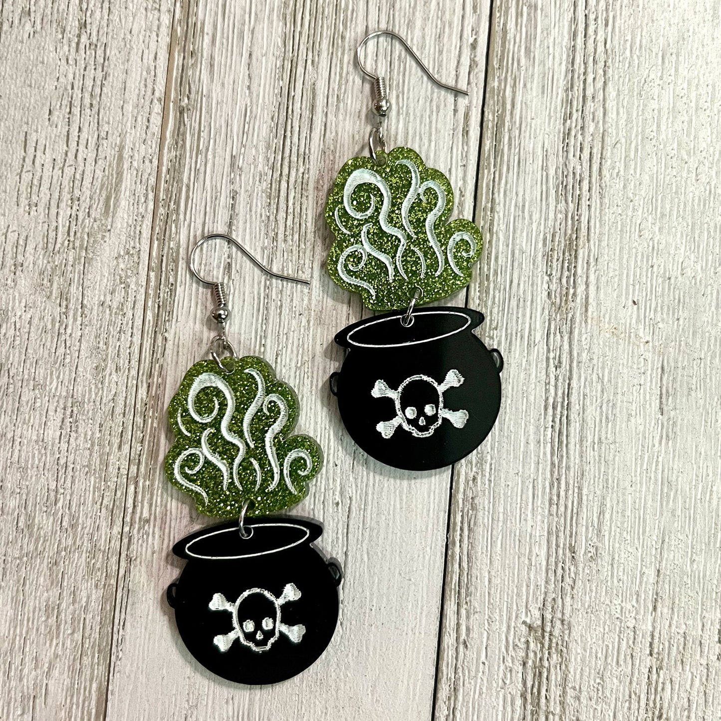 Witches Cauldron Halloween Earrings