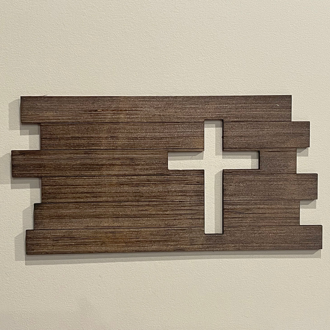 Wood Slats Cross Wall Sign – Glowforge Shop