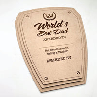 World's Best Dad Plaque Award