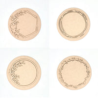 Wreath Frames with Round Backer (Set of 4)