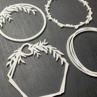 Wreath Frames with Round Backer (Set of 4)