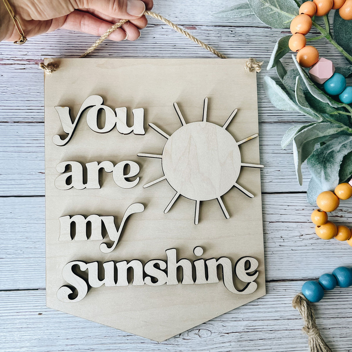 Sunshine Square Sign You Are My Sunshine Banner Nursery Sign – Glowforge Shop