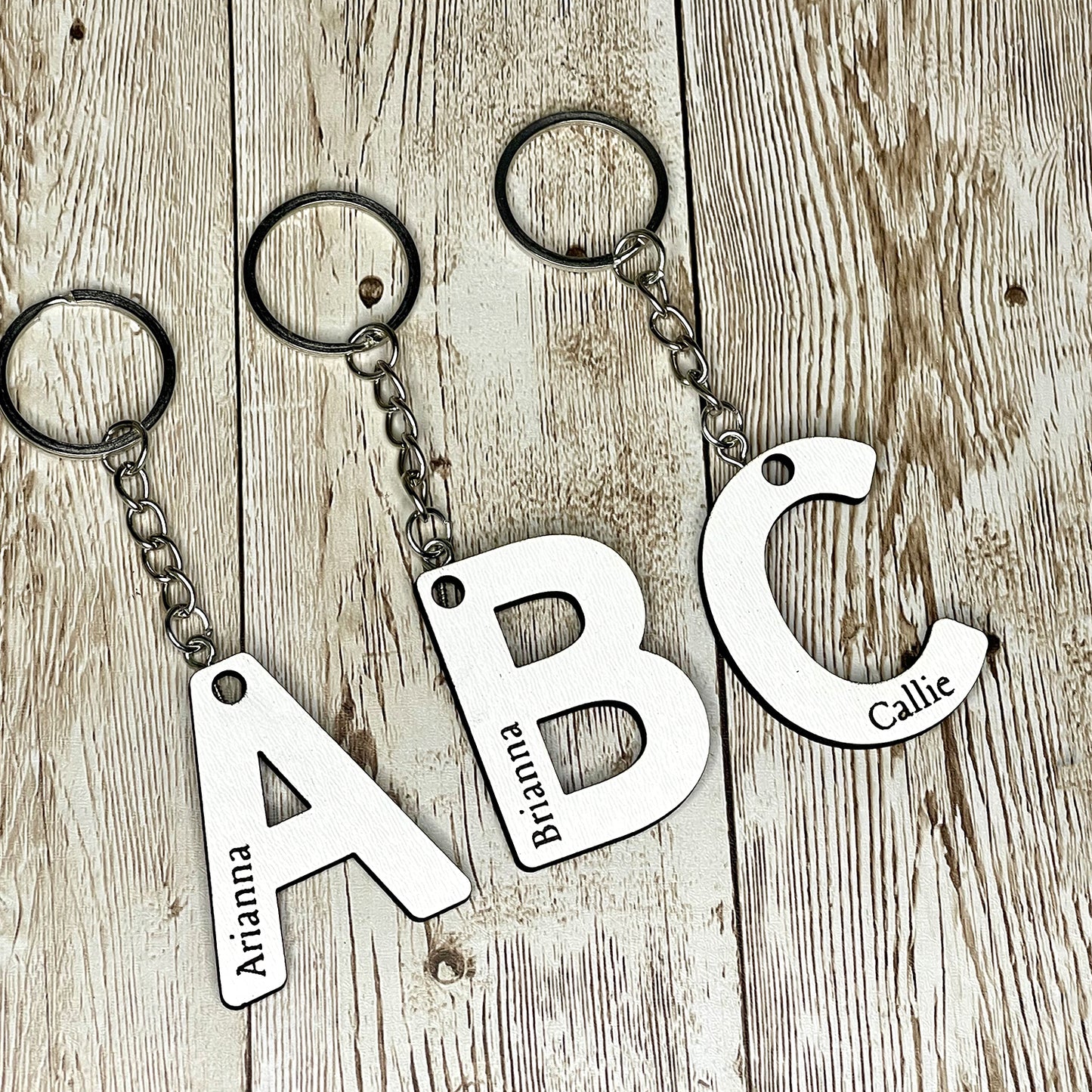 Bubble Letter Name Keychains