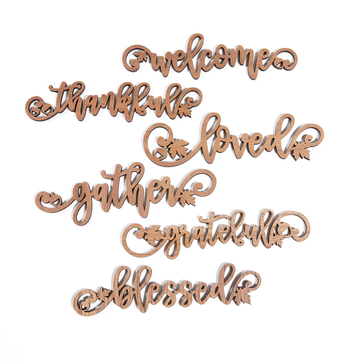 Thanksgiving Plate Words Set Of 6 Glowforge Shop thanksgiving-plate-words-set-of-6-glowforge-shop