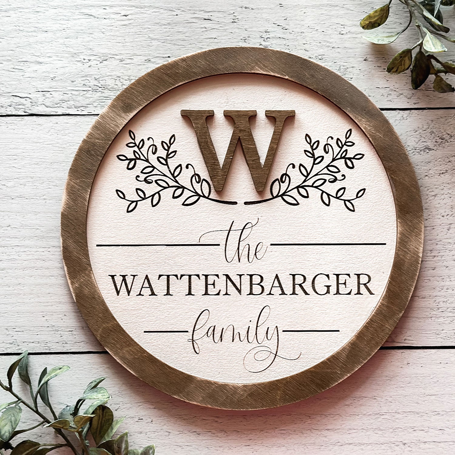 Monogram Version Family Monogram & Last Name Sign Version 2 – Glowforge Shop