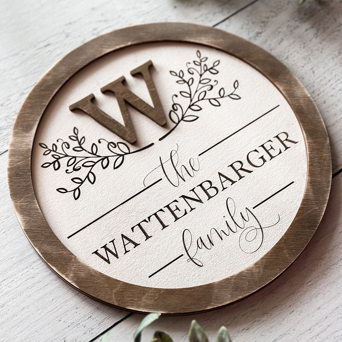 Monogram Version Family Monogram & Last Name Sign Version 2 – Glowforge Shop