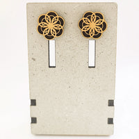 Engraved Flower Earring Studs