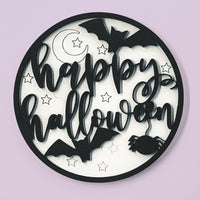 Happy Halloween Layered Spooky Sign