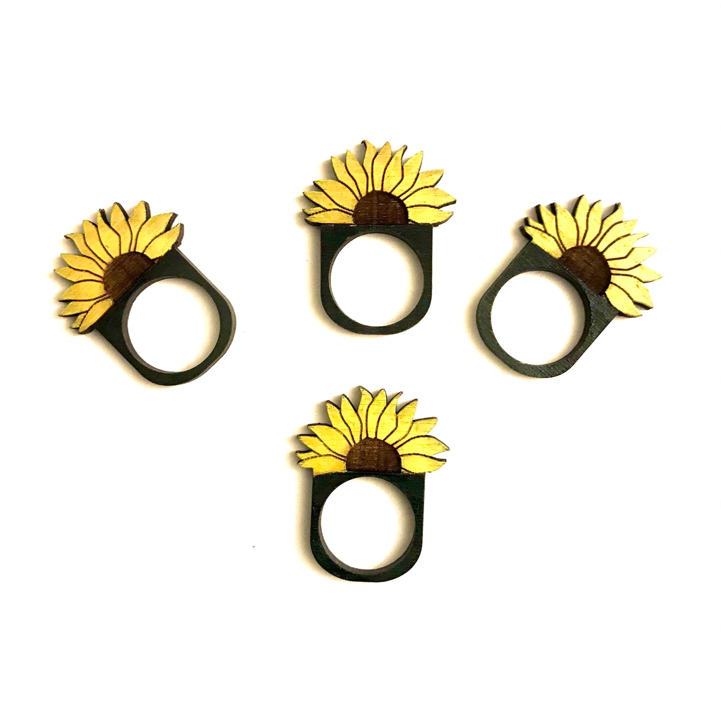 2 Sunflower Stackable Rings