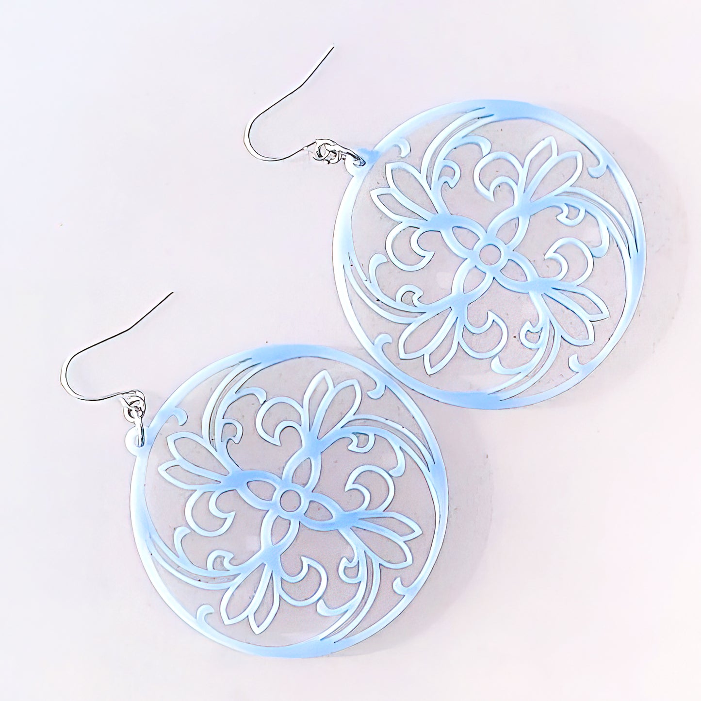 Korean Swirls Pattern Dangle Earring