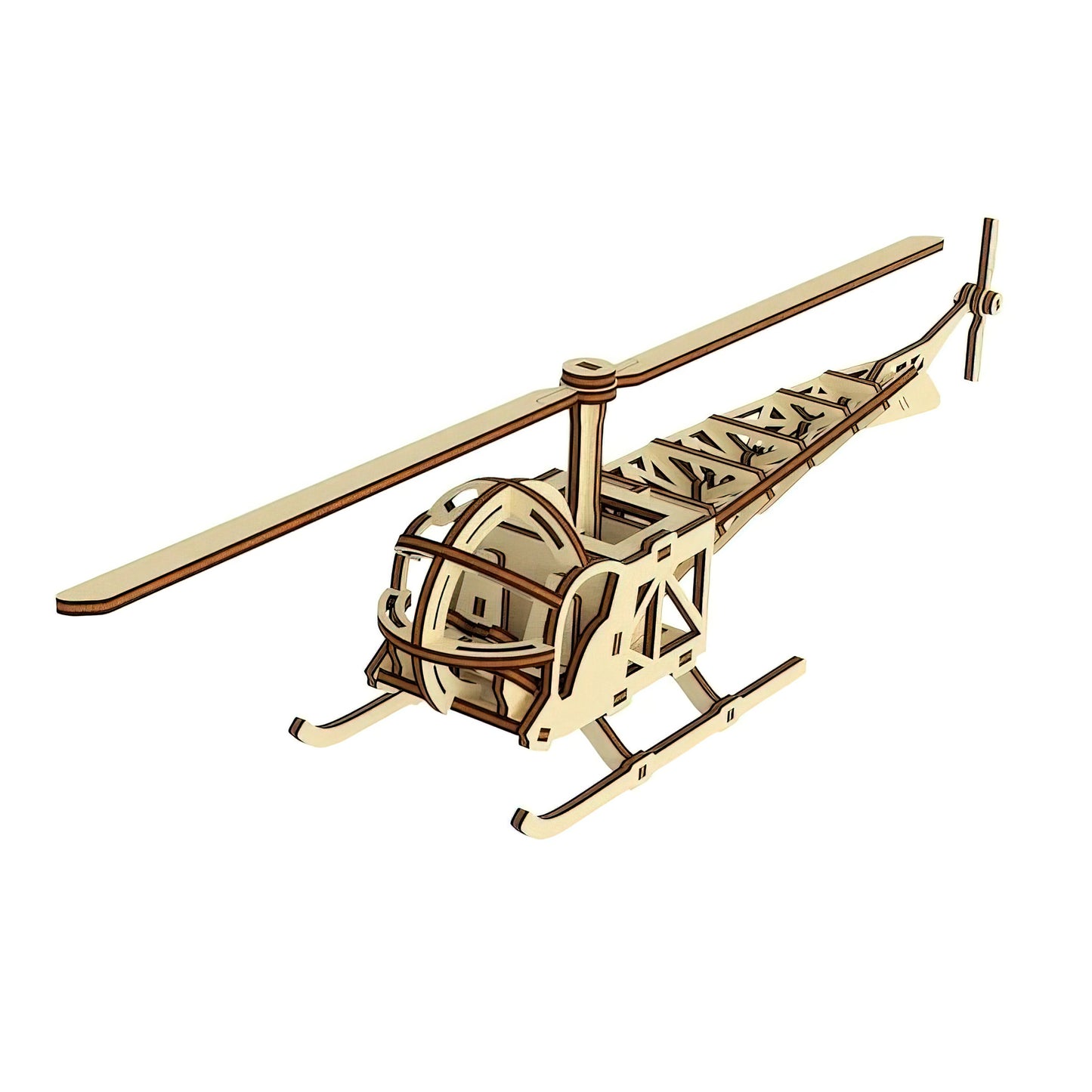 Light Helicopter Model with Rotating Blades