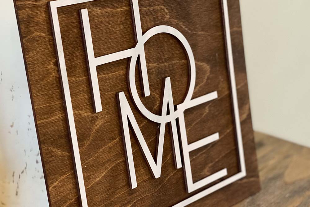 Modern Home Sign