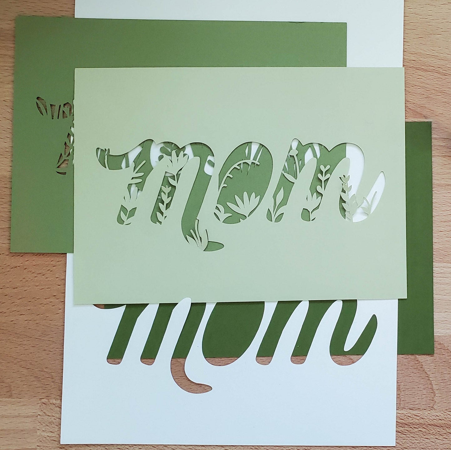 Layered Papercut Mother's Day Card