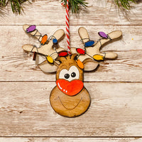Holiday Moose with Lights Ornament