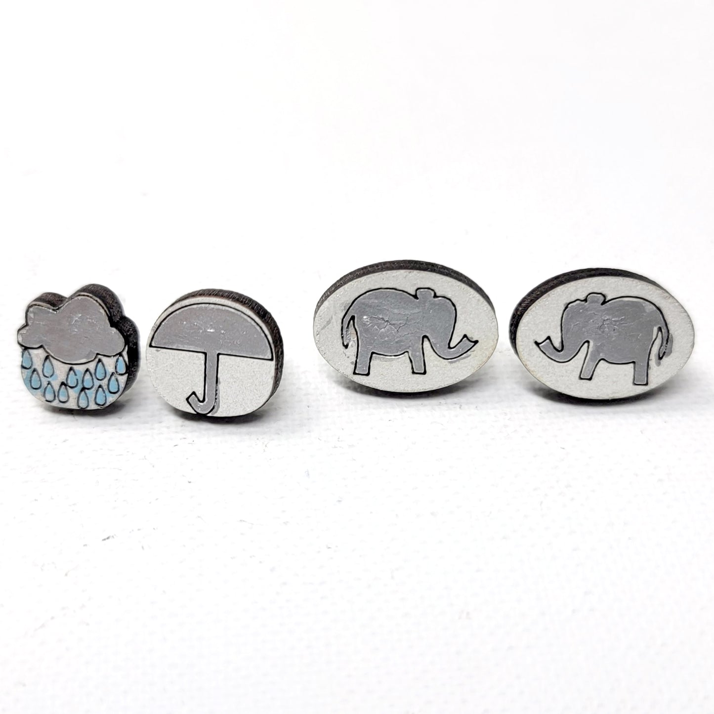 Rainy Day and Elephant Earrings