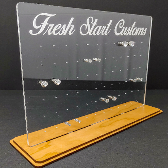 Rectangular Display Stand for Earring Studs – Glowforge Shop