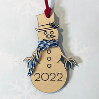 Snowman Child's Height Ornament