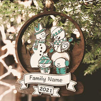 Build a Snowman Family Ornament