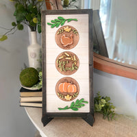 Six Seasonal Themed Interchangeable Designs Sign And Easel Version 2