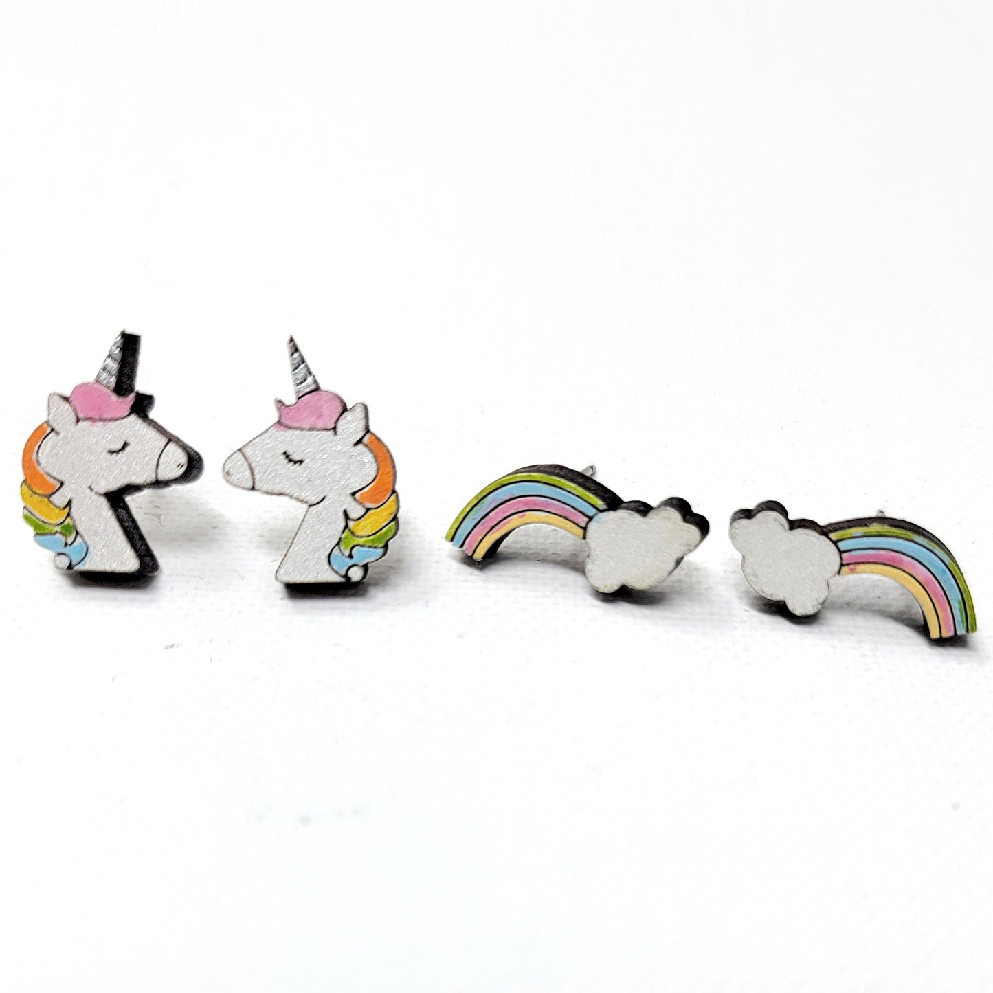 Unicorns and Rainbows Stud Earrings