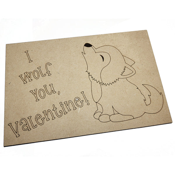 Wolf Valentine Postcard – Glowforge Shop